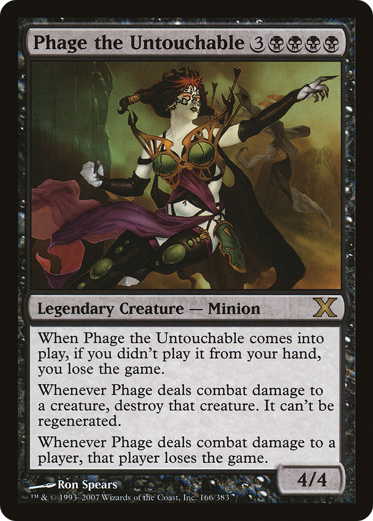 Phage the Untouchable (10E-166) - Tenth Edition Foil - Premium MTG Single from Wizards of the Coast - Just $11.20! Shop now at Game Crave Tournament Store