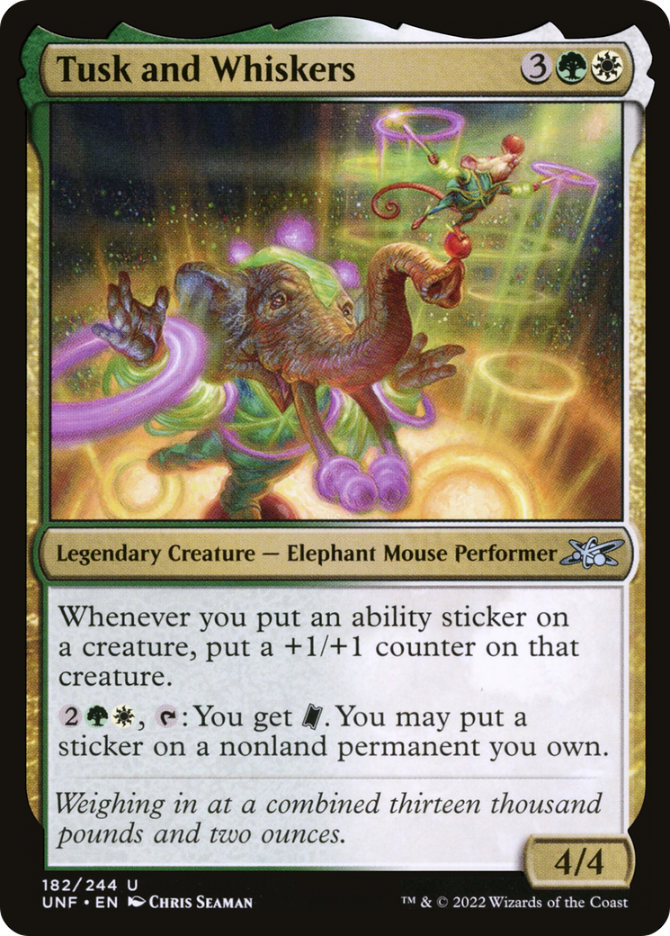 Tusk and Whiskers (UNF-182) - Unfinity Foil - Premium MTG Single from Wizards of the Coast - Just $0.08! Shop now at Game Crave Tournament Store
