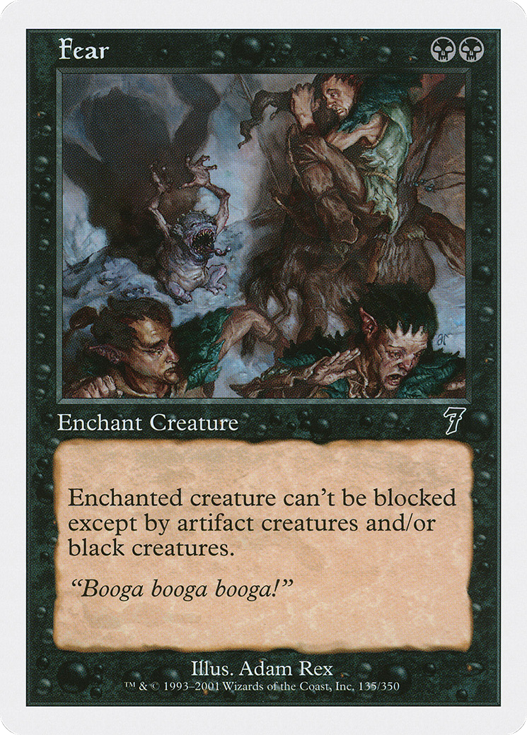 Fear (7ED-135) - Seventh Edition - Premium MTG Single from Wizards of the Coast - Just $0.25! Shop now at Game Crave Tournament Store