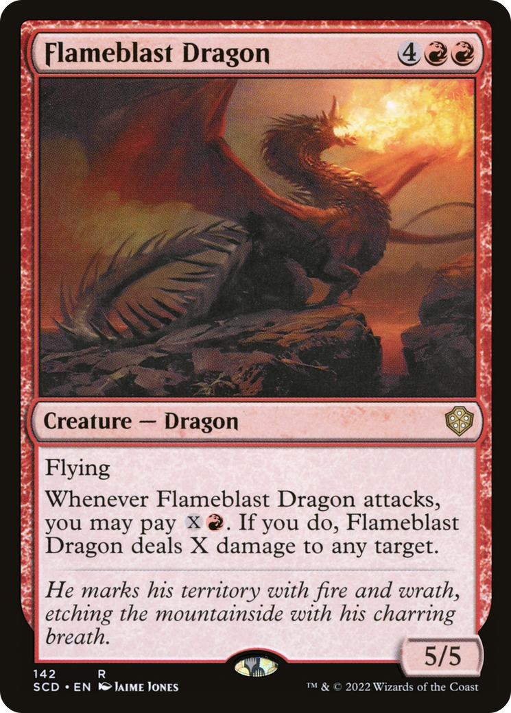 Flameblast Dragon (SCD-142) - Starter Commander Decks - Premium MTG Single from Wizards of the Coast - Just $0.08! Shop now at Game Crave Tournament Store