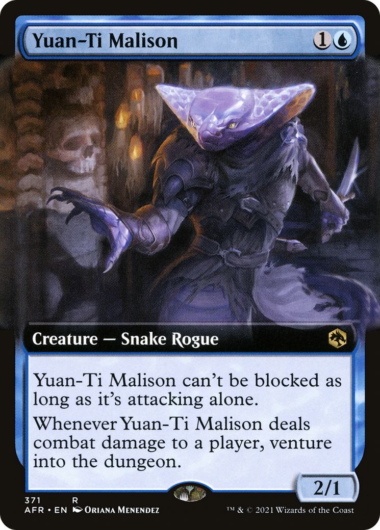 Yuan-Ti Malison (AFR-371) - Adventures in the Forgotten Realms: (Extended Art) - Premium MTG Single from Wizards of the Coast - Just $0.24! Shop now at Game Crave Tournament Store