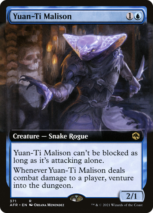 Yuan-Ti Malison (AFR-371) - Adventures in the Forgotten Realms: (Extended Art) Foil - Premium MTG Single from Wizards of the Coast - Just $0.25! Shop now at Game Crave Tournament Store