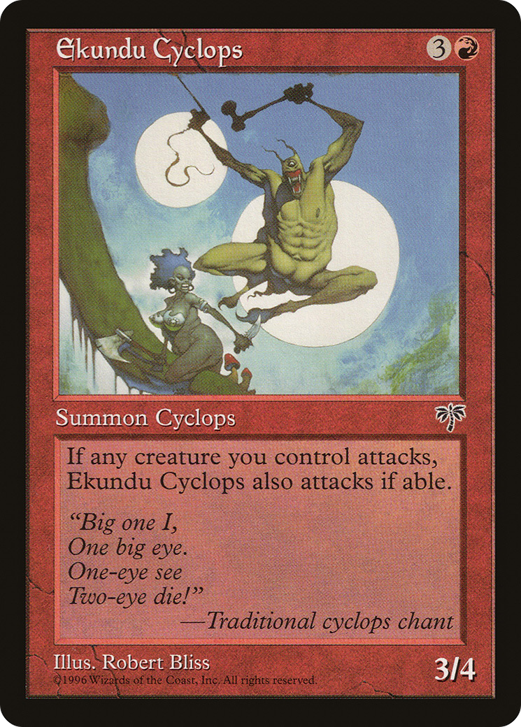 Ekundu Cyclops (MIR-171) - Mirage - Premium MTG Single from Wizards of the Coast - Just $0.25! Shop now at Game Crave Tournament Store