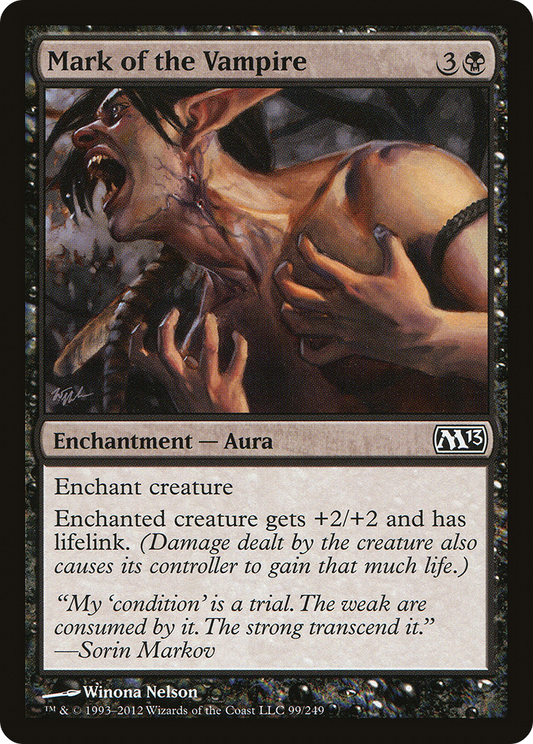Mark of the Vampire (M13-099) - Magic 2013 - Premium MTG Single from Wizards of the Coast - Just $0.25! Shop now at Game Crave Tournament Store