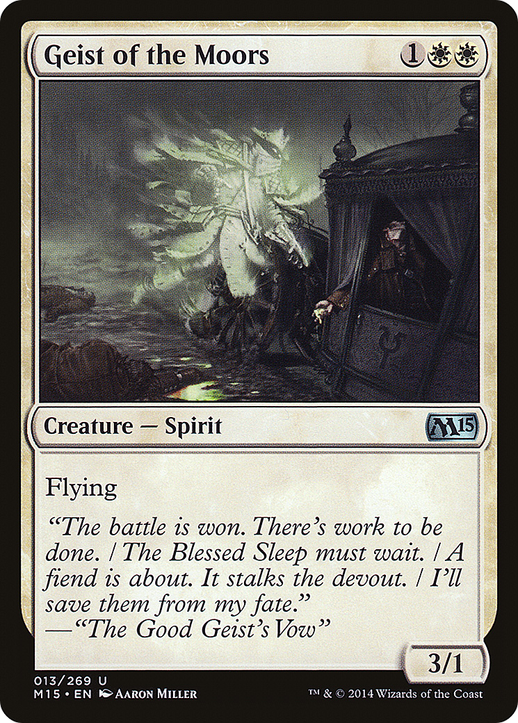 Geist of the Moors (M15-013) - Magic 2015 Foil - Premium MTG Single from Wizards of the Coast - Just $0.25! Shop now at Game Crave Tournament Store