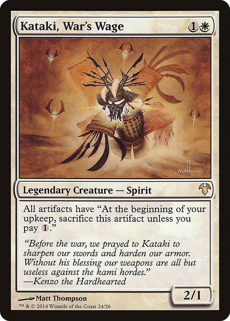 Kataki, War's Wage (MD1-024) - Modern Event Deck 2014 - Premium MTG Single from Wizards of the Coast - Just $0.73! Shop now at Game Crave Tournament Store