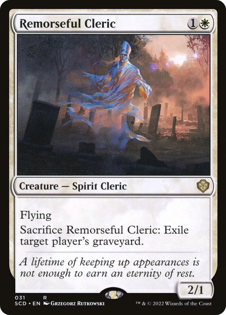Remorseful Cleric (SCD-031) - Starter Commander Decks - Premium MTG Single from Wizards of the Coast - Just $0.08! Shop now at Game Crave Tournament Store