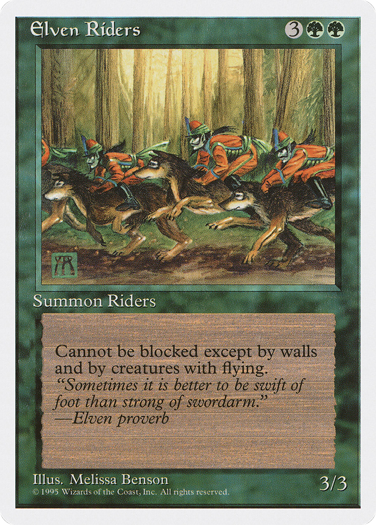 Elven Riders (4ED-242) - Fourth Edition - Premium MTG Single from Wizards of the Coast - Just $0.08! Shop now at Game Crave Tournament Store