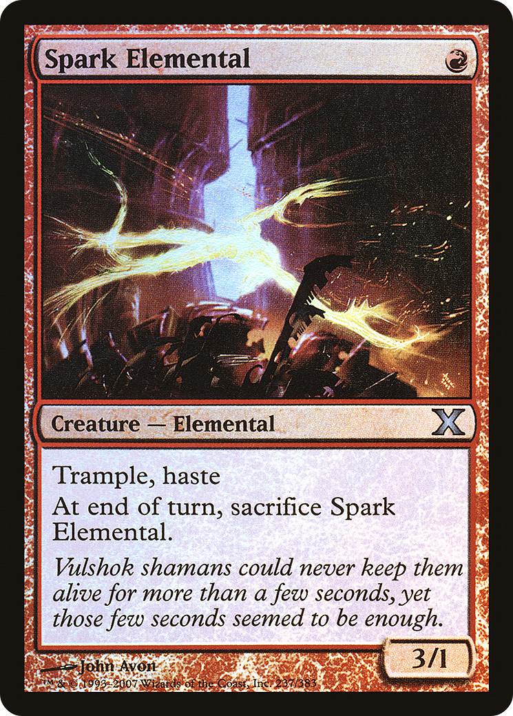 Spark Elemental (10E-237★) - Tenth Edition Foil - Premium MTG Single from Wizards of the Coast - Just $0.29! Shop now at Game Crave Tournament Store