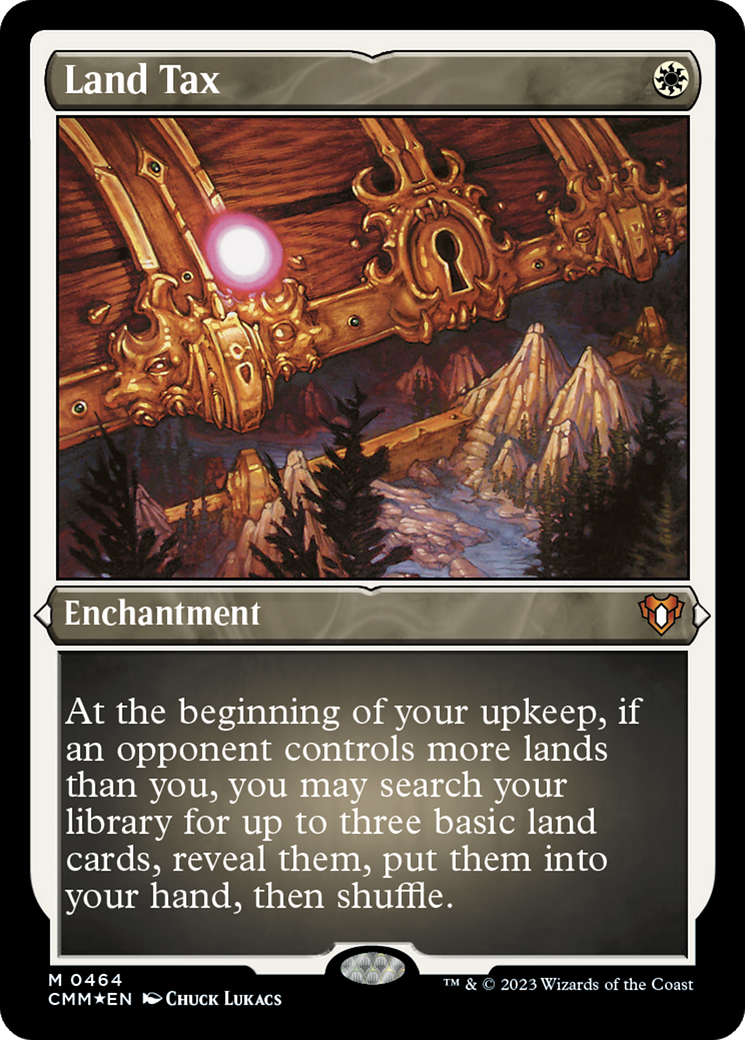 Land Tax (CMM-464) - Commander Masters Etched Foil - Premium MTG Single from Wizards of the Coast - Just $6.52! Shop now at Game Crave Tournament Store