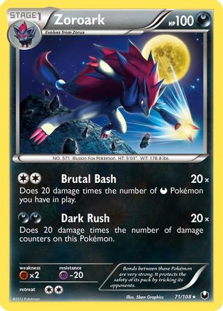 Zoroark 71/108 - Dark Explorers - Premium Pokemon Single from Nintendo - Just $0.66! Shop now at Game Crave Tournament Store