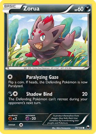 Zorua 70/108 - Dark Explorers - Premium Pokemon Single from Nintendo - Just $0.74! Shop now at Game Crave Tournament Store