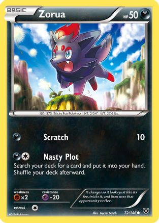 Zorua 72/146 - XY Reverse Holofoil - Premium Pokemon Single from Nintendo - Just $0.90! Shop now at Game Crave Tournament Store