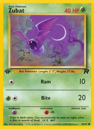 Zubat 70/82 - Team Rocket Unlimited - Premium Pokemon Single from Nintendo - Just $0.26! Shop now at Game Crave Tournament Store