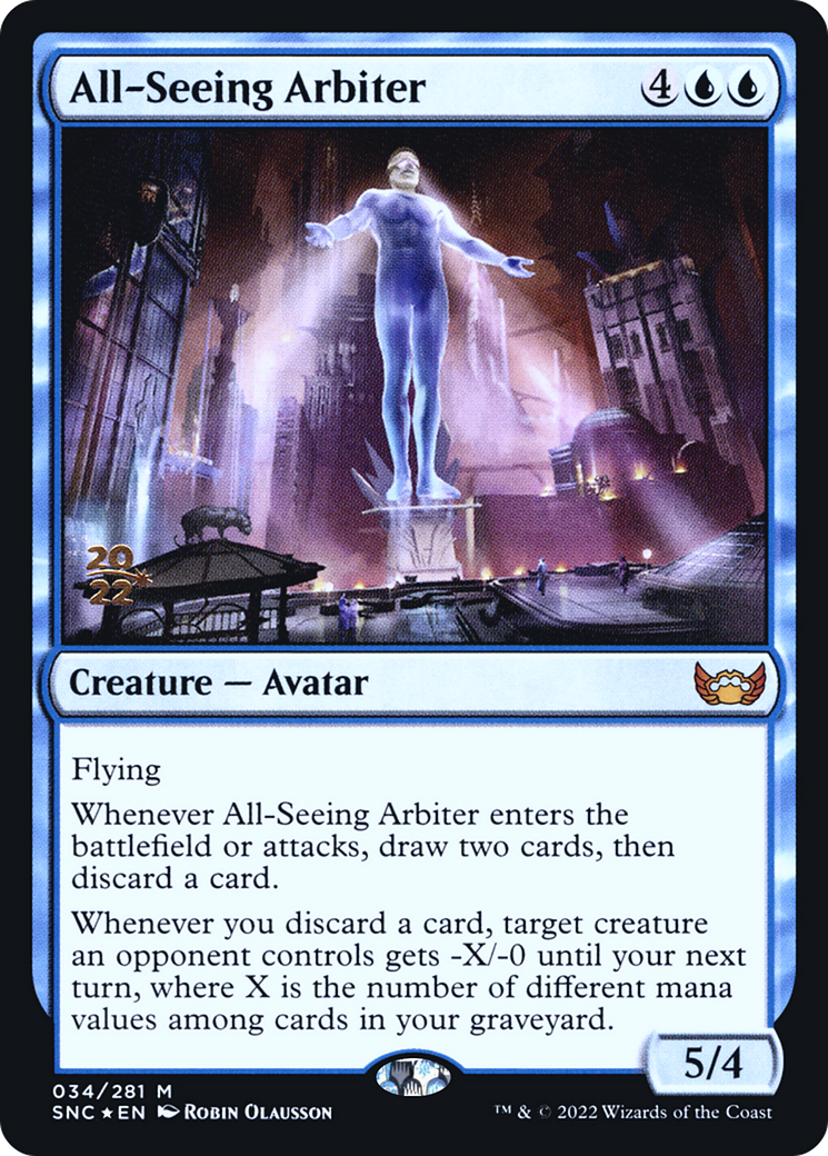 All-Seeing Arbiter (PSNC-34S) - Streets of New Capenna Promos Foil - Premium MTG Single from Wizards of the Coast - Just $2.51! Shop now at Game Crave Tournament Store