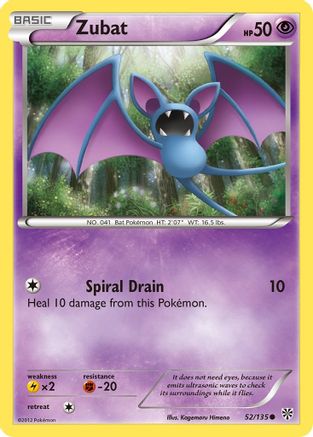 Zubat 52/135 - Plasma Storm - Premium Pokemon Single from Nintendo - Just $0.25! Shop now at Game Crave Tournament Store