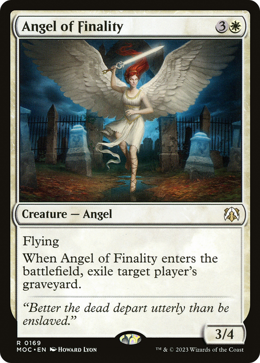 Angel of Finality (MOC-169) - March of the Machine Commander - Premium MTG Single from Wizards of the Coast - Just $0.08! Shop now at Game Crave Tournament Store