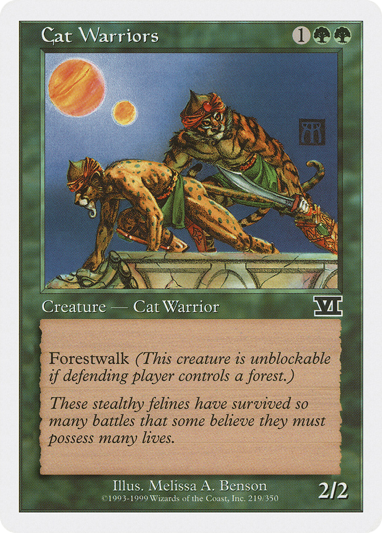 Cat Warriors (6ED-219) - Classic Sixth Edition - Premium MTG Single from Wizards of the Coast - Just $0.21! Shop now at Game Crave Tournament Store
