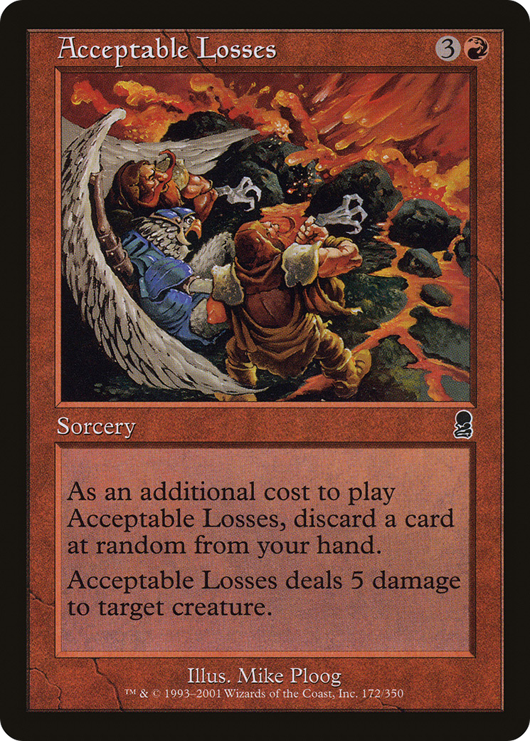 Acceptable Losses (ODY-172) - Odyssey Foil - Premium MTG Single from Wizards of the Coast - Just $0.59! Shop now at Game Crave Tournament Store
