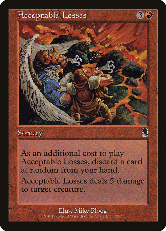 Acceptable Losses (ODY-172) - Odyssey Foil - Premium MTG Single from Wizards of the Coast - Just $0.59! Shop now at Game Crave Tournament Store