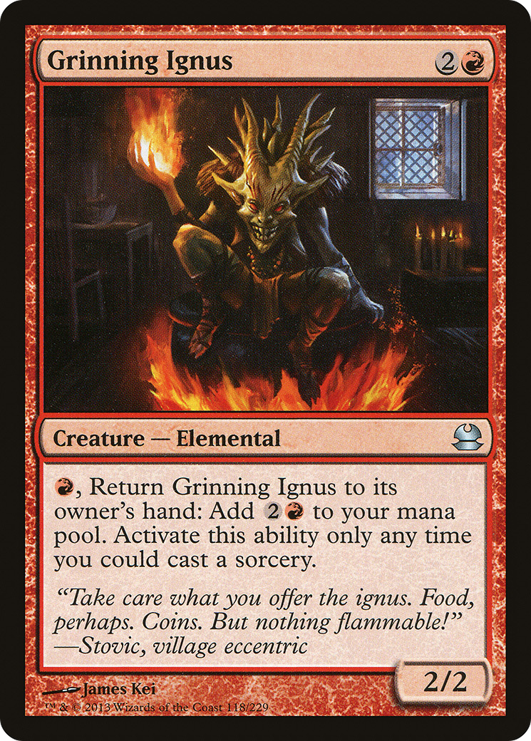 Grinning Ignus (MMA-118) - Modern Masters Foil - Premium MTG Single from Wizards of the Coast - Just $0.58! Shop now at Game Crave Tournament Store