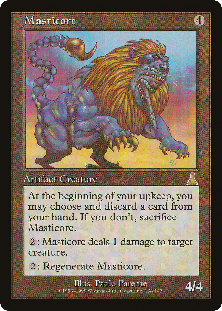 Masticore (UDS-134) - Urza's Destiny Foil - Premium MTG Single from Wizards of the Coast - Just $180.74! Shop now at Game Crave Tournament Store
