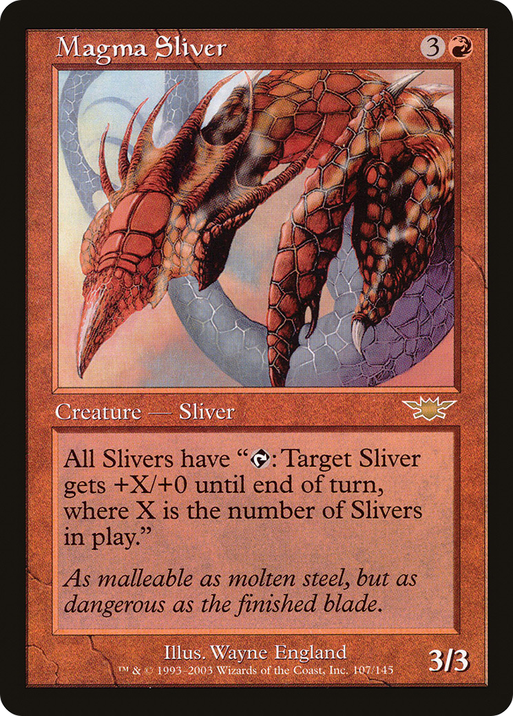 Magma Sliver (LGN-107) - Legions Foil - Premium MTG Single from Wizards of the Coast - Just $57.58! Shop now at Game Crave Tournament Store