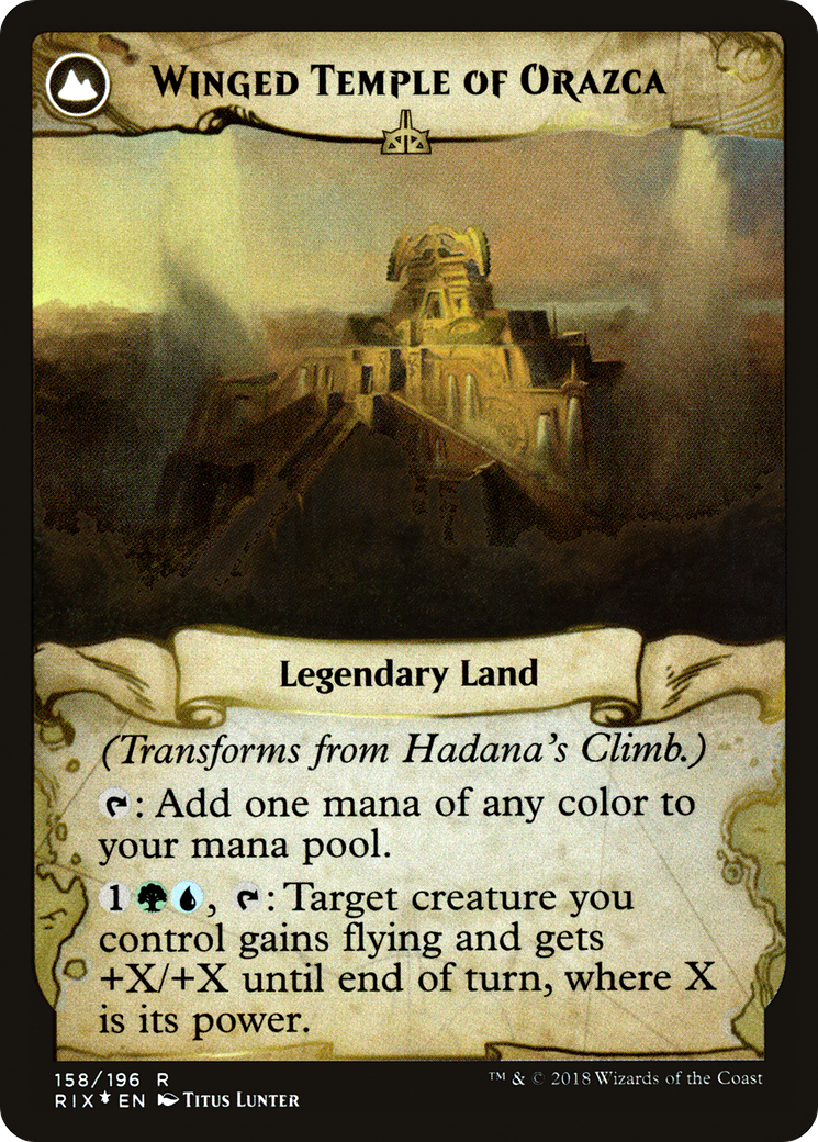 Hadana's Climb // Winged Temple of Orazca (PRIX-158S) - Rivals of Ixalan Promos: (compasslanddfc) Foil - Premium MTG Single from Wizards of the Coast - Just $1.12! Shop now at Game Crave Tournament Store