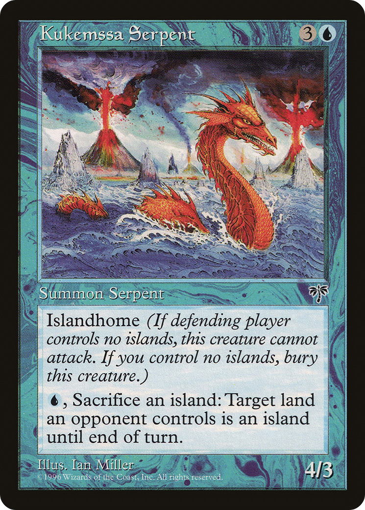 Kukemssa Serpent (MIR-072) - Mirage - Premium MTG Single from Wizards of the Coast - Just $0.08! Shop now at Game Crave Tournament Store
