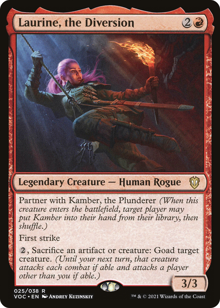 Laurine, the Diversion (VOC-025) - Crimson Vow Commander - Premium MTG Single from Wizards of the Coast - Just $0.08! Shop now at Game Crave Tournament Store