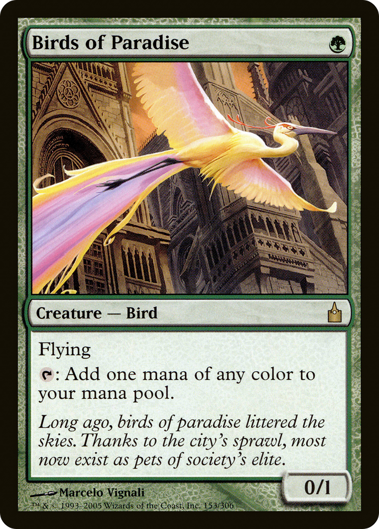 Birds of Paradise (RAV-153) - Ravnica: City of Guilds - Premium MTG Single from Wizards of the Coast - Just $1.92! Shop now at Game Crave Tournament Store