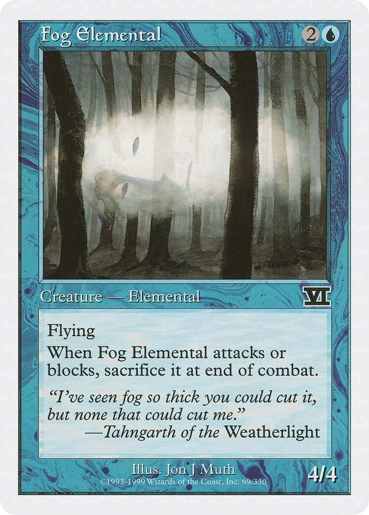 Fog Elemental (6ED-069) - Classic Sixth Edition - Premium MTG Single from Wizards of the Coast - Just $0.08! Shop now at Game Crave Tournament Store
