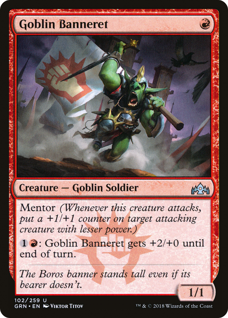 Goblin Banneret (GRN-102) - Guilds of Ravnica Foil - Premium MTG Single from Wizards of the Coast - Just $0.08! Shop now at Game Crave Tournament Store