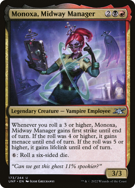 Monoxa, Midway Manager (UNF-173) - Unfinity Foil - Premium MTG Single from Wizards of the Coast - Just $0.08! Shop now at Game Crave Tournament Store