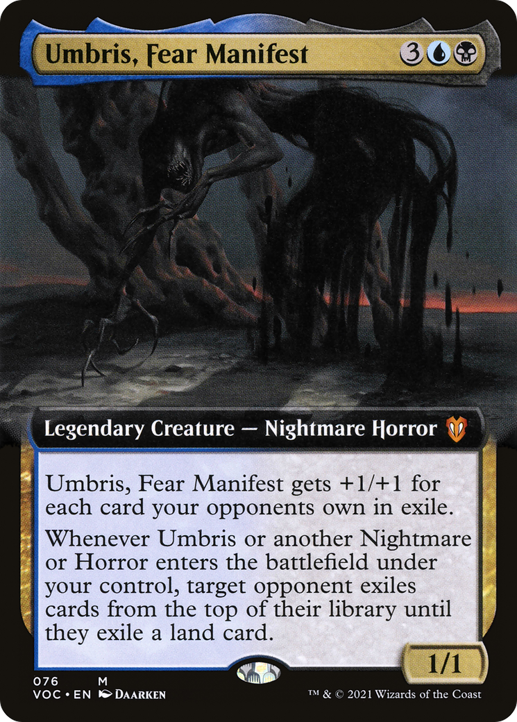 Umbris, Fear Manifest (VOC-076) - Crimson Vow Commander: (Extended Art) - Premium MTG Single from Wizards of the Coast - Just $2.99! Shop now at Game Crave Tournament Store