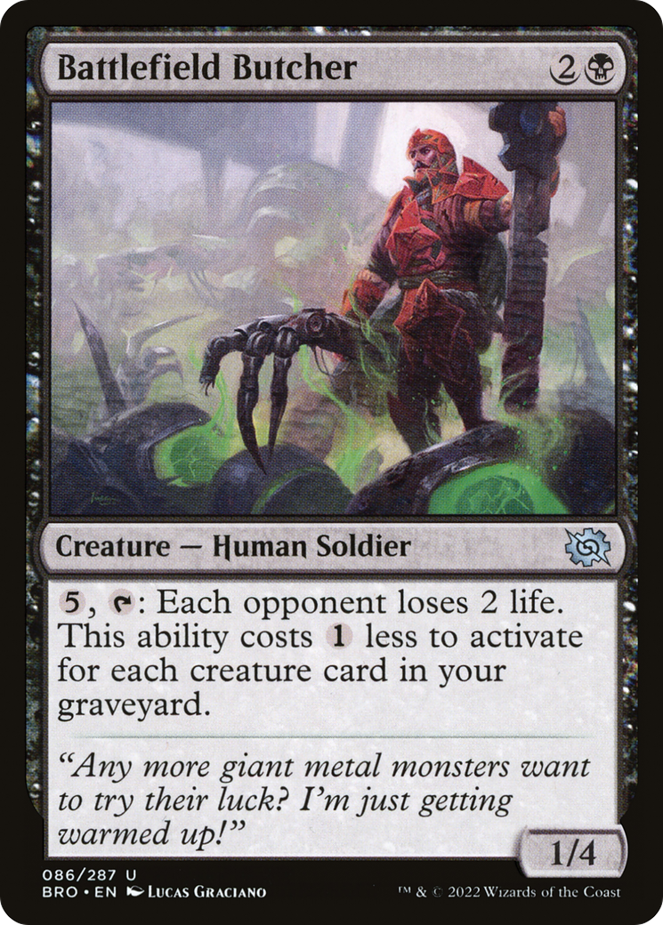 Battlefield Butcher (BRO-086) - The Brothers' War - Premium MTG Single from Wizards of the Coast - Just $0.08! Shop now at Game Crave Tournament Store