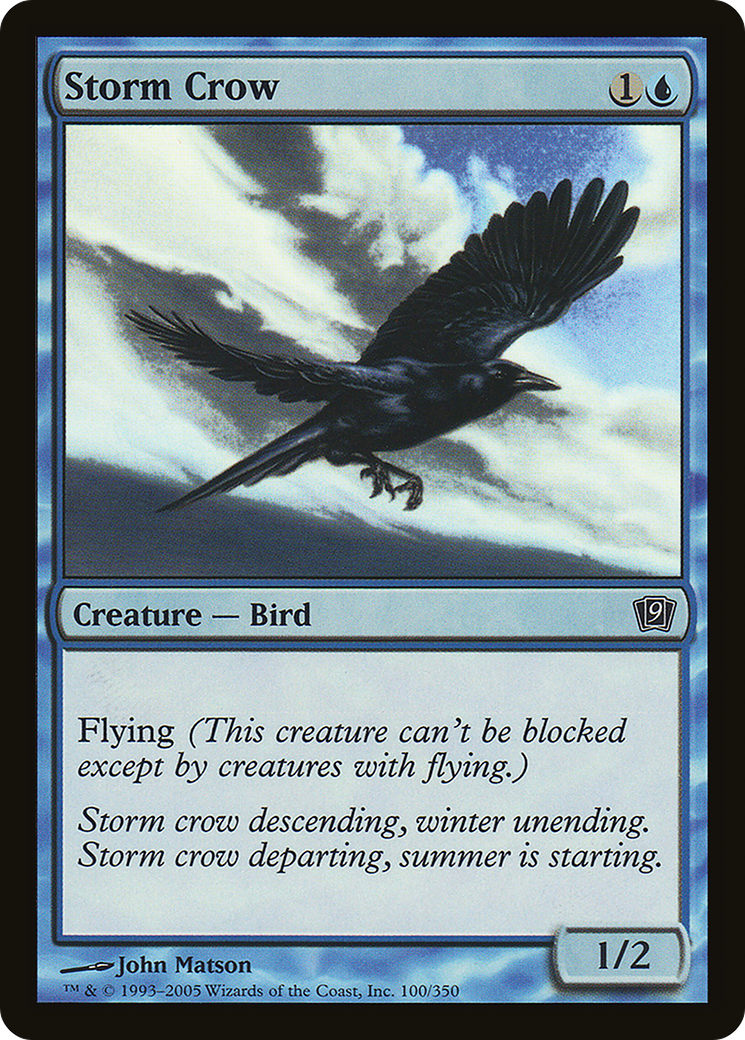 Storm Crow (9ED-100★) - Ninth Edition Foil - Premium MTG Single from Wizards of the Coast - Just $0.23! Shop now at Game Crave Tournament Store
