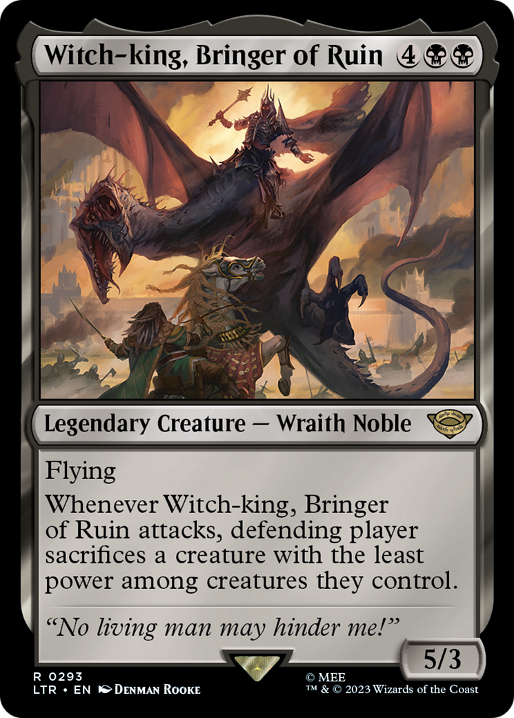 Witch-king, Bringer of Ruin (LTR-293) - The Lord of the Rings: Tales of Middle-earth - Premium MTG Single from Wizards of the Coast - Just $1.22! Shop now at Game Crave Tournament Store