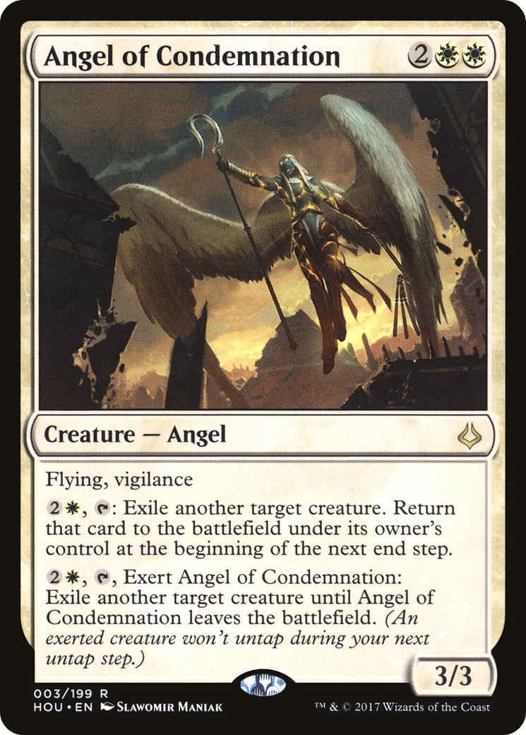 Angel of Condemnation (HOU-003) - Hour of Devastation - Premium MTG Single from Wizards of the Coast - Just $0.11! Shop now at Game Crave Tournament Store
