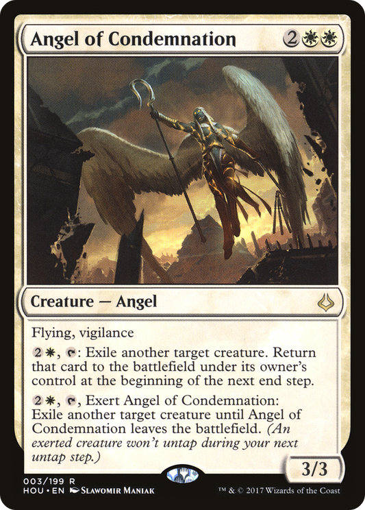 Angel of Condemnation (HOU-003) - Hour of Devastation Foil - Premium MTG Single from Wizards of the Coast - Just $0.45! Shop now at Game Crave Tournament Store