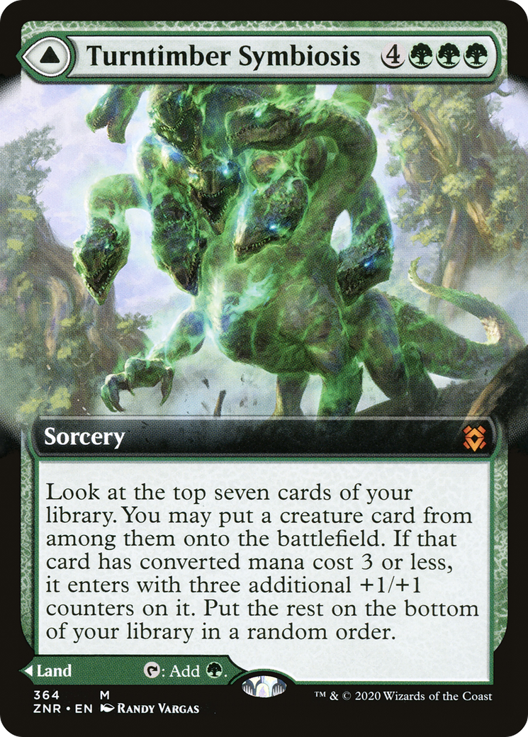 Turntimber Symbiosis // Turntimber, Serpentine Wood (ZNR-364) - Zendikar Rising: (Extended Art) - Premium MTG Single from Wizards of the Coast - Just $0.98! Shop now at Game Crave Tournament Store