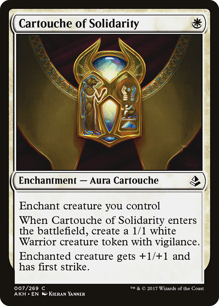 Cartouche of Solidarity (AKH-007) - Amonkhet - Premium MTG Single from Wizards of the Coast - Just $0.08! Shop now at Game Crave Tournament Store