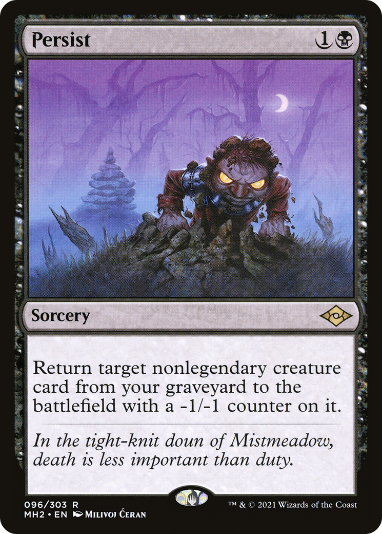 Persist (MH2-096) - Modern Horizons 2 - Premium MTG Single from Wizards of the Coast - Just $0.29! Shop now at Game Crave Tournament Store