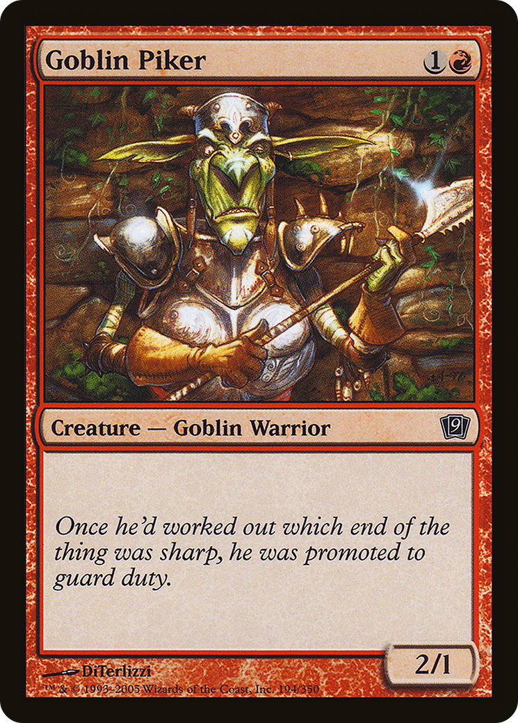 Goblin Piker (9ED-194★) - Ninth Edition Foil - Premium MTG Single from Wizards of the Coast - Just $0.25! Shop now at Game Crave Tournament Store