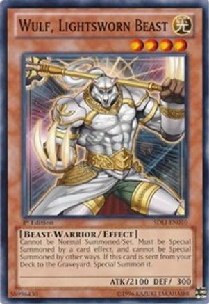 Wulf, Lightsworn Beast (SDLI-EN010) - Structure Deck: Realm of Light 1st Edition - Premium Yugioh Single from Konami - Just $0.98! Shop now at Game Crave Tournament Store