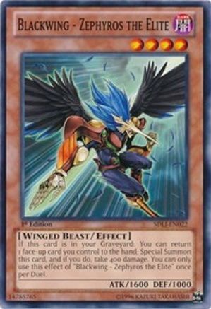 Blackwing - Zephyros the Elite (SDLI-EN022) - Structure Deck: Realm of Light 1st Edition - Premium Yugioh Single from Konami - Just $0.25! Shop now at Game Crave Tournament Store