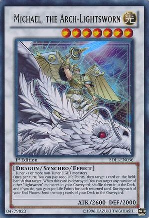 Michael, the Arch-Lightsworn (SDLI-EN036) - Structure Deck: Realm of Light 1st Edition - Premium Yugioh Single from Konami - Just $1.32! Shop now at Game Crave Tournament Store