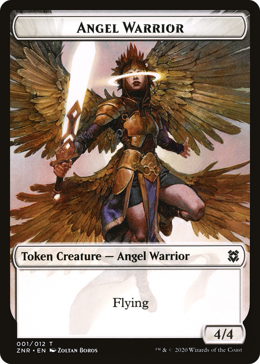 Angel Warrior (TZNR-001) - Zendikar Rising Tokens - Premium MTG Single from Wizards of the Coast - Just $0! Shop now at Game Crave Tournament Store