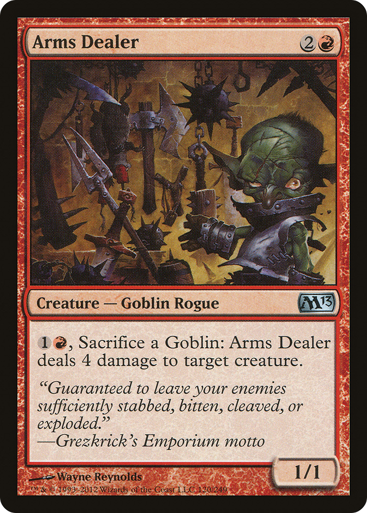 Arms Dealer (M13-120) - Magic 2013 Foil - Premium MTG Single from Wizards of the Coast - Just $0.42! Shop now at Game Crave Tournament Store