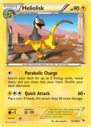 Heliolisk 37/106 - Flashfire - Premium Pokemon Single from Nintendo - Just $0.50! Shop now at Game Crave Tournament Store